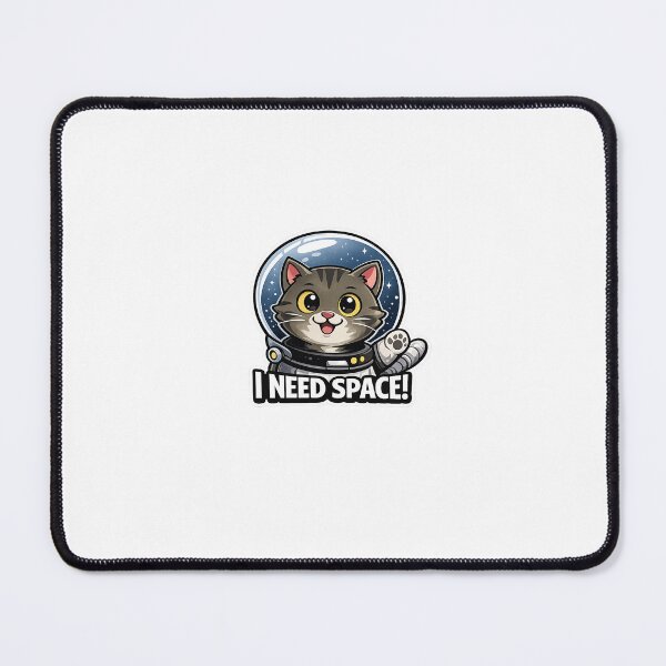 Item preview, Funny Cat “I Need Space” Astronaut T-Shirt ,Cute Introvert Cat Meme Design designed and sold by santosh jain.