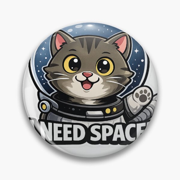 Artikelvorschau, Lustiges Katzen-T-Shirt „Ich brauche Platz“ – Astronauten-Motiv, süßes Meme-Design für introvertierte Katzen entworfen und verkauft von santosh jain.