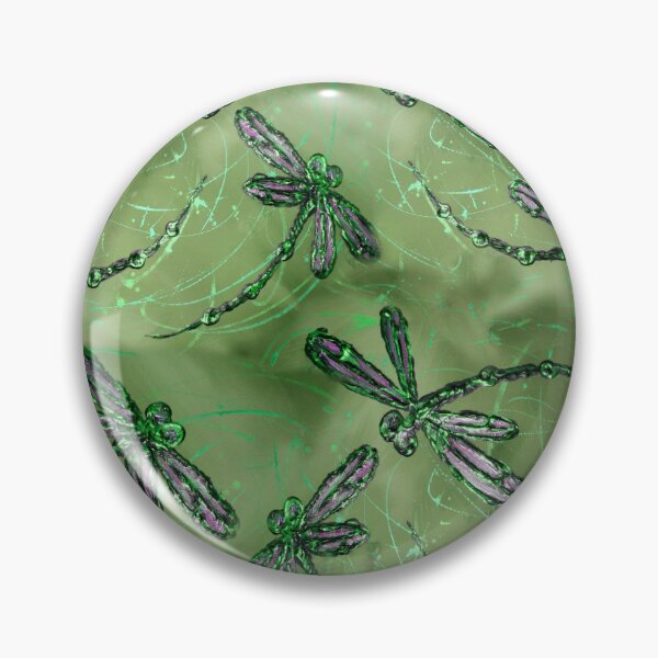 Item preview, Purple Winged Dragonflies on Soft Lime Background designed and sold by lyndseyart.