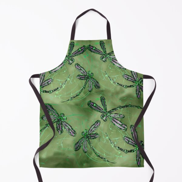 Item preview, Purple Winged Dragonflies on Soft Lime Background designed and sold by lyndseyart.