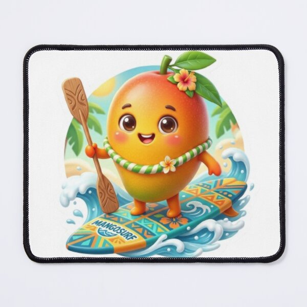 Item preview, Mango Surf Rider Sticker," Cute Aloha Mango Sticker designed and sold by Sticker Art Shop.