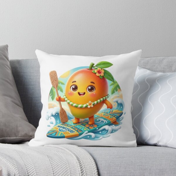 Item preview, Mango Surf Rider Sticker," Cute Aloha Mango Sticker designed and sold by Sticker Art Shop.