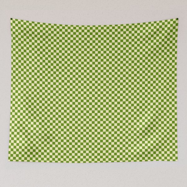 Item preview, Grass Green and Cream Retro Checkerboard Pattern, Aesthetic Kelly Green Minimalist Checkerboard, Garden Green and Cream Gingham Check Aesthetic, Modern Leaf Green and Butter Chess Board designed and sold by VivaFy.