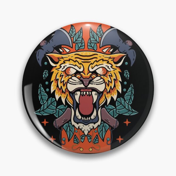 Item preview, Traditional Tiger Tattoo Art - Neo Traditional Big Cat Illustration designed and sold by GenZFashion000.