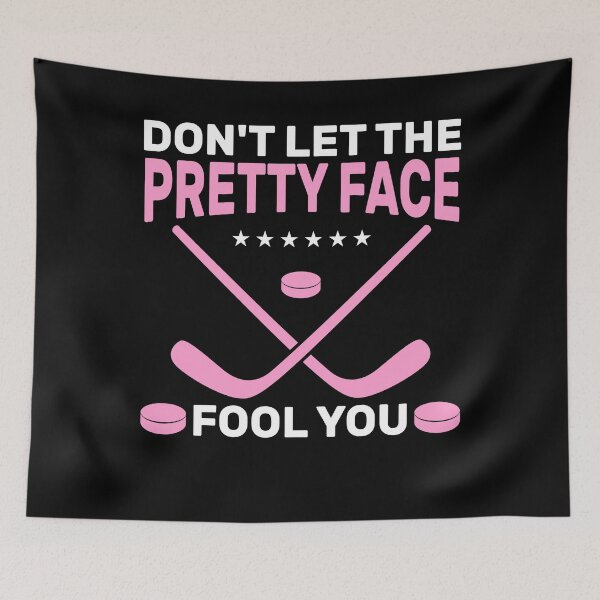 Item preview, Funny Girls Ice Hockey Pretty Face Fool You Gift designed and sold by KroghDs.