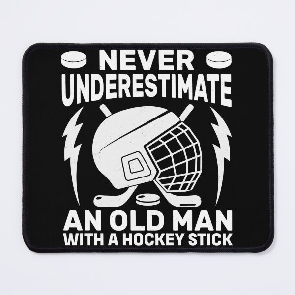 Item preview, Funny Old Man Hockey Helmet Stick Gift designed and sold by KroghDs.