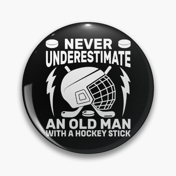 Item preview, Funny Old Man Hockey Helmet Stick Gift designed and sold by KroghDs.