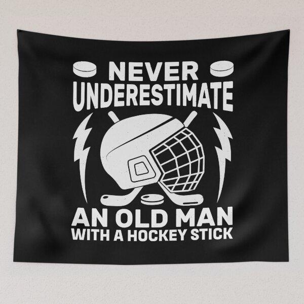 Item preview, Funny Old Man Hockey Helmet Stick Gift designed and sold by KroghDs.