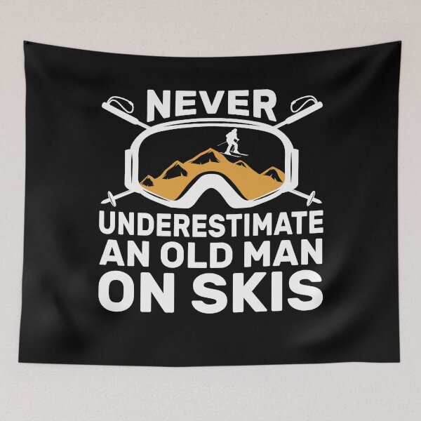 Item preview, Funny Old Man On Skis Grandpa Skier Gift designed and sold by KroghDs.