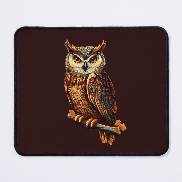 Item preview, Warm-Colored Owl on a Branch | Autumn Colors designed and sold by UnhingedBird.