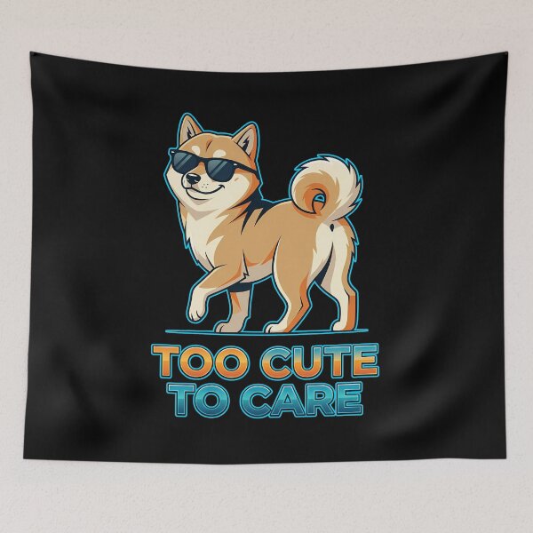 Item preview, Too Cute To Care Shiba Inu Savage Design designed and sold by Tong4130.