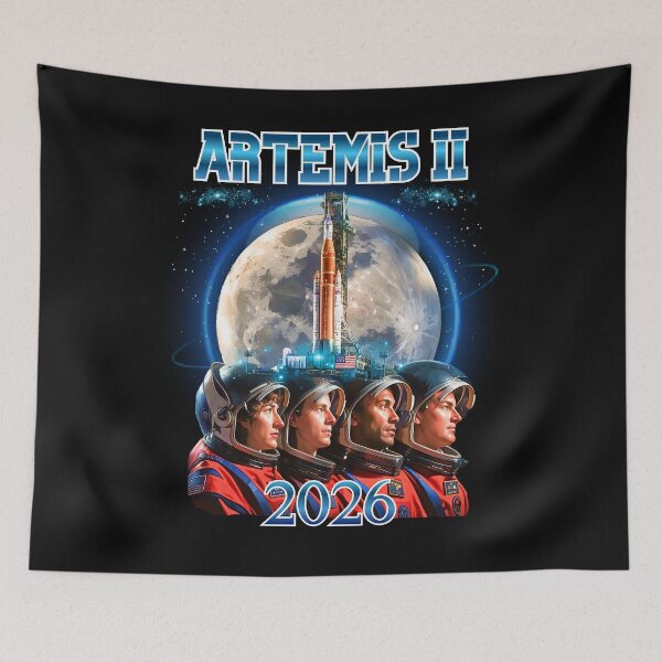 Item preview, Artemis II 2026 Crew designed and sold by Tripp Art Studio.