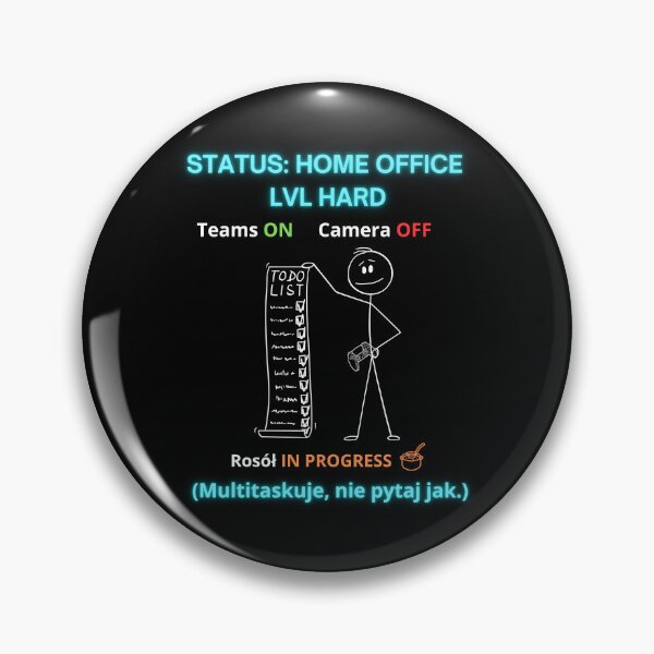 Item preview, Black Home Office LVL Hard - Funny Polinglish Work From Home Humor Gift Teams On designed and sold by VibePolinglish.