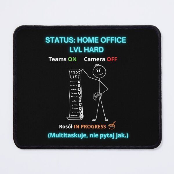 Item preview, Black Home Office LVL Hard - Funny Polinglish Work From Home Humor Gift Teams On designed and sold by VibePolinglish.