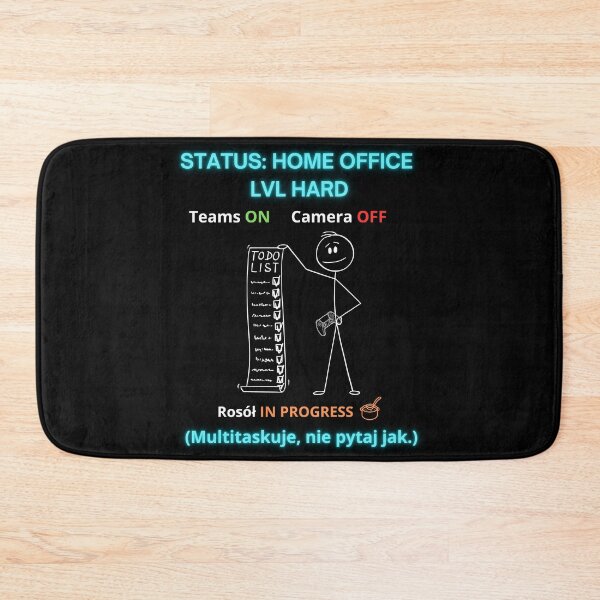 Item preview, Black Home Office LVL Hard - Funny Polinglish Work From Home Humor Gift Teams On designed and sold by VibePolinglish.
