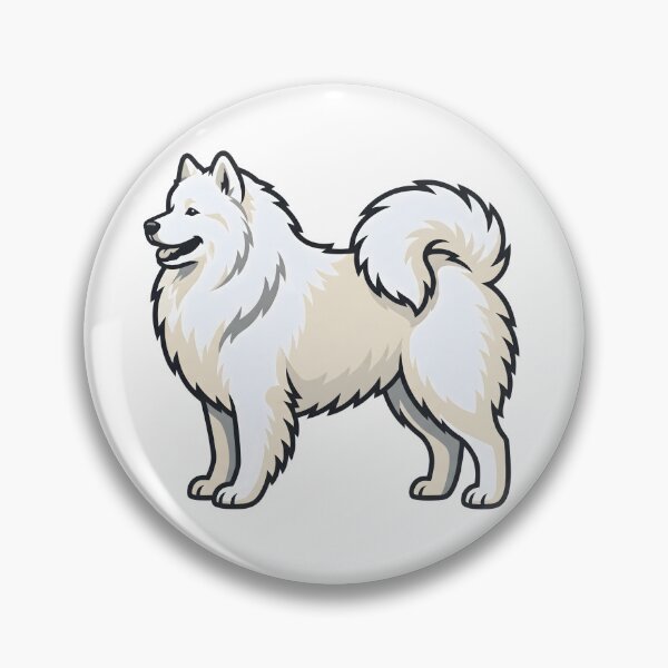 Item preview, Minimalist Samoyed Dog Flat Vector Illustration designed and sold by DigitalGremlin.