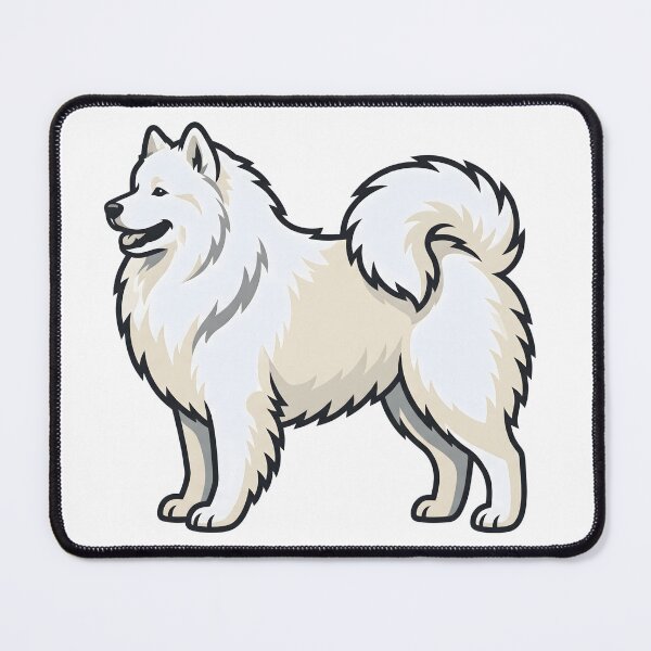Item preview, Minimalist Samoyed Dog Flat Vector Illustration designed and sold by DigitalGremlin.