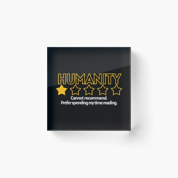 Item preview, Humanity One Star - Rather be reading designed and sold by Cut & Paste Productions.