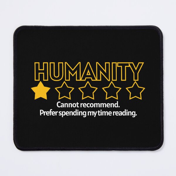 Item preview, Humanity One Star - Rather be reading designed and sold by Cut & Paste Productions.