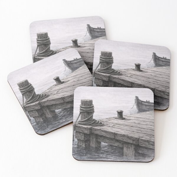 Item preview, Misty Wooden Dock Old Boat Pencil  designed and sold by Ykvaere.