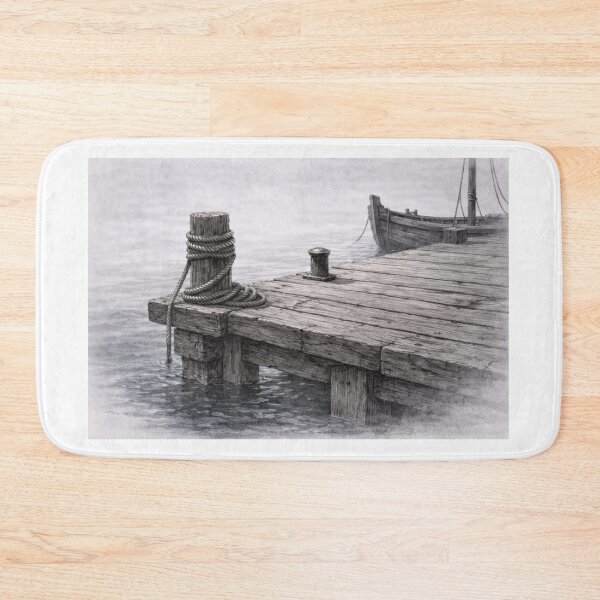 Item preview, Misty Wooden Dock Old Boat Pencil  designed and sold by Ykvaere.