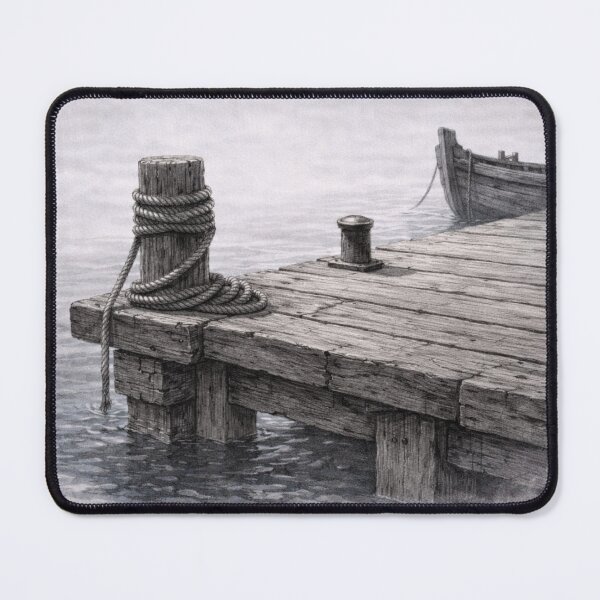 Item preview, Misty Wooden Dock Old Boat Pencil designed and sold by Ykvaere.
