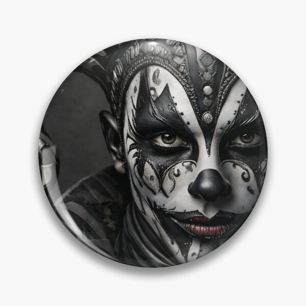 Item preview, Dark Harlequin Jester Portrait Gothic Masquerade Wall Art designed and sold by Kaleidoscope Print.