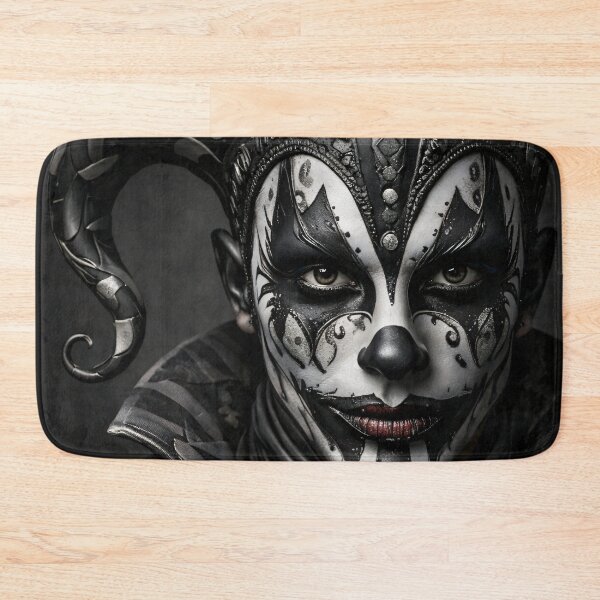 Item preview, Dark Harlequin Jester Portrait Gothic Masquerade Wall Art designed and sold by Kaleidoscope Print.