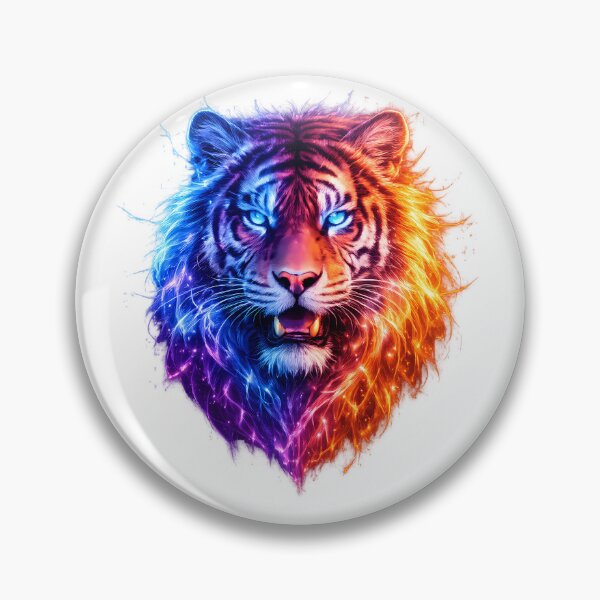 Item preview, Primal Spark - Elemental Cosmic Tiger designed and sold by Neon Wolf Studio.
