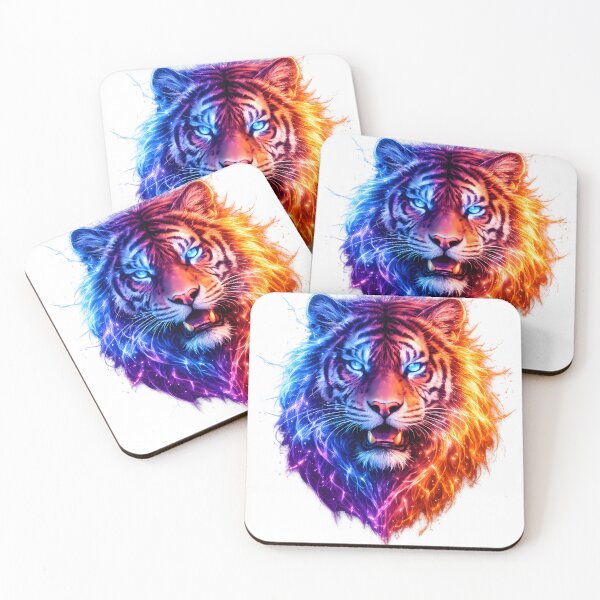 Item preview, Primal Spark - Elemental Cosmic Tiger designed and sold by Neon Wolf Studio.