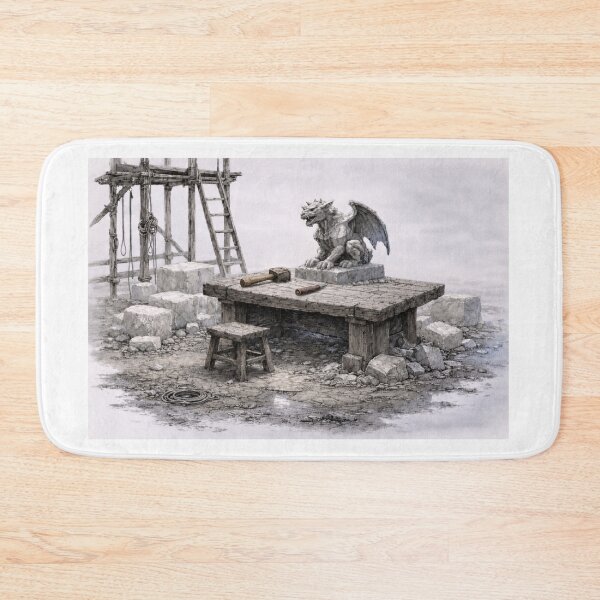 Item preview, Medieval Gargoyle Stone Carving Workshop Fantasy designed and sold by Ykvaere.