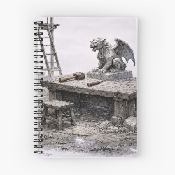 Item preview, Medieval Gargoyle Stone Carving Workshop Fantasy designed and sold by Ykvaere.