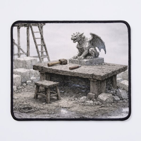 Item preview, Medieval Gargoyle Stone Carving Workshop Fantasy designed and sold by Ykvaere.