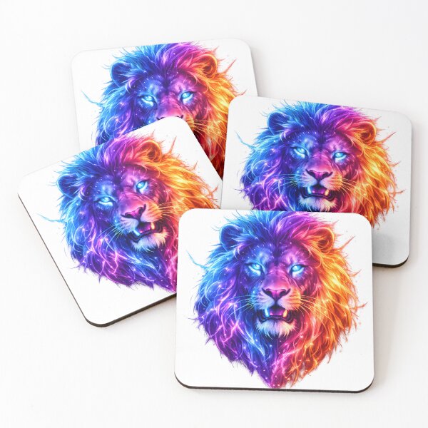 Item preview, Solar Nebula - Elemental King Lion designed and sold by Neon Wolf Studio.