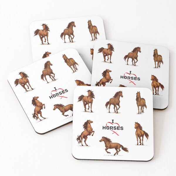 Item preview, Wild Horses Sticker Pack I Love Horses Heart Cute designed and sold by CBCreations73.