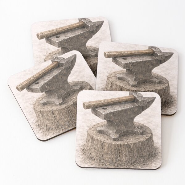 Item preview, Medieval Blacksmith Anvil Hammer Rustic  designed and sold by Ykvaere.
