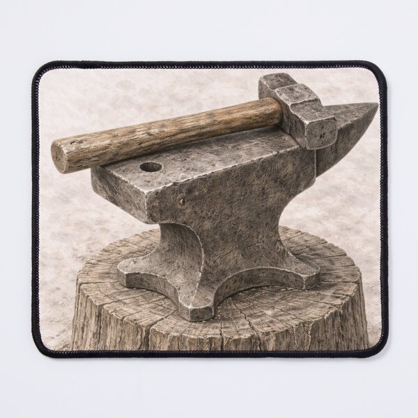 Item preview, Medieval Blacksmith Anvil Hammer Rustic  designed and sold by Ykvaere.