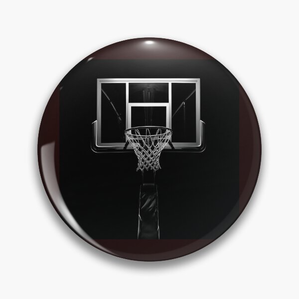 Item preview, Minimalist Basketball Hoop Under Spotlight | Black and White Sports Art designed and sold by inkoutninja.