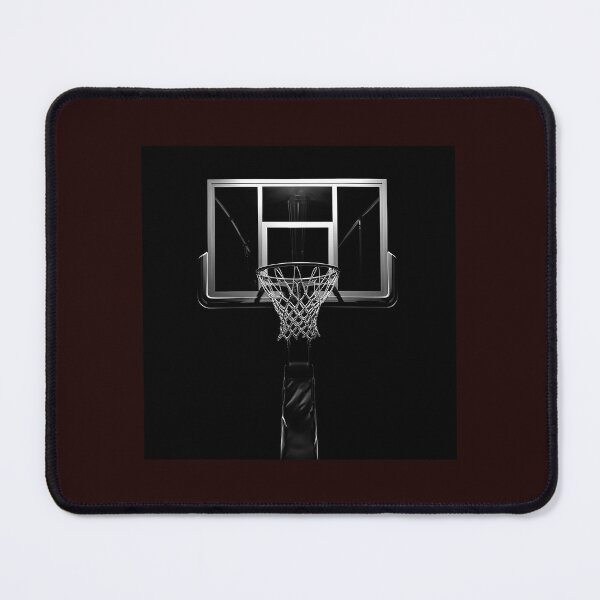 Item preview, Minimalist Basketball Hoop Under Spotlight | Black and White Sports Art designed and sold by inkoutninja.