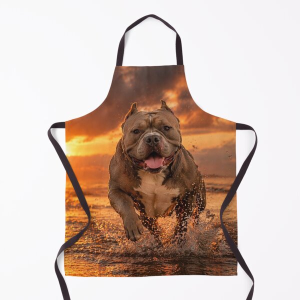 Item preview, American Bully Running at Sunset – Powerful Dog Aesthetic Design designed and sold by Inkmatic Studio.