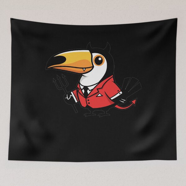 Item preview, Toucan Devil Character with Trident designed and sold by k3rstman1.