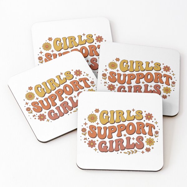 Item preview, “Girls Support Girls retro 70s typography” designed and sold by octavaretro.