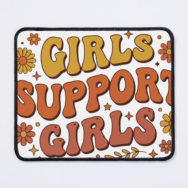 Item preview, “Girls Support Girls retro 70s typography” designed and sold by octavaretro.