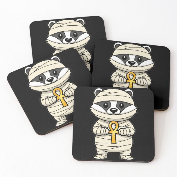 Item preview, Cute Mummy Raccoon with Golden Egyptian Ankh designed and sold by k3rstman1.