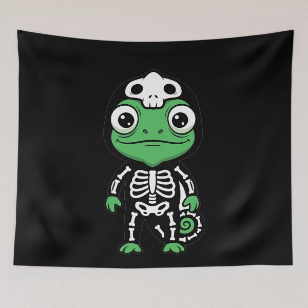 Item preview, Cute Kawaii Chameleon Halloween Skeleton Costume designed and sold by k3rstman1.