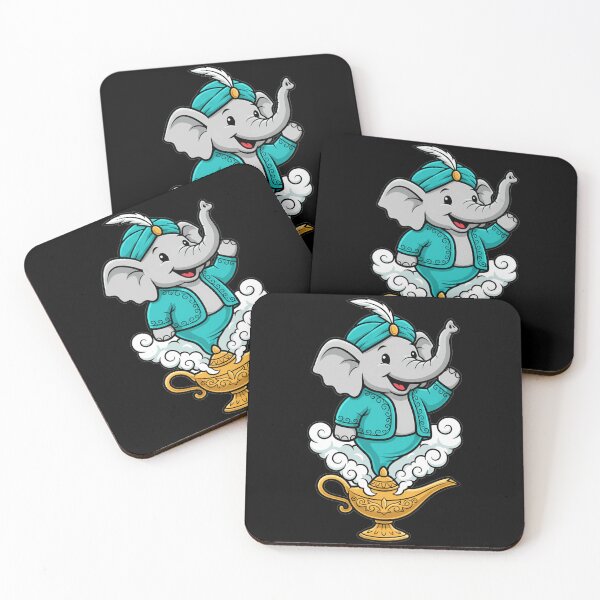 Item preview, Cute Elephant Genie Emerging From Magic Lamp designed and sold by k3rstman1.