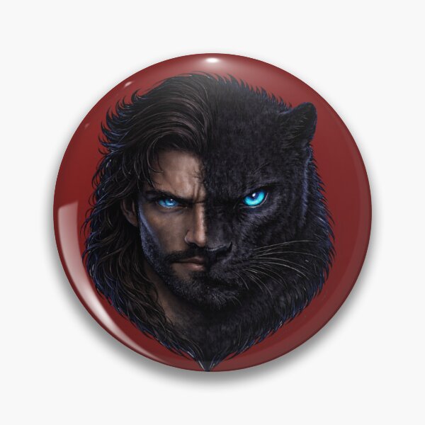Item preview, Half Man Half Panther Face – Dark Streetwear Hybrid Sticker designed and sold by KrishAuraa.