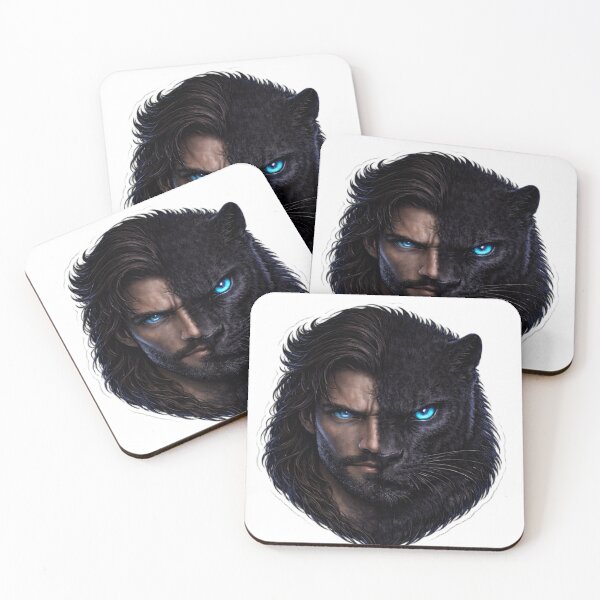 Item preview, Half Man Half Panther Face – Dark Streetwear Hybrid Sticker designed and sold by KrishAuraa.