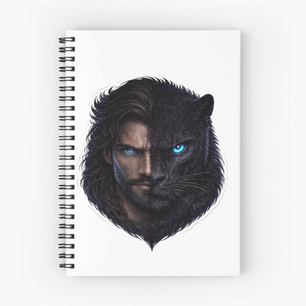 Item preview, Half Man Half Panther Face – Dark Streetwear Hybrid Sticker designed and sold by KrishAuraa.