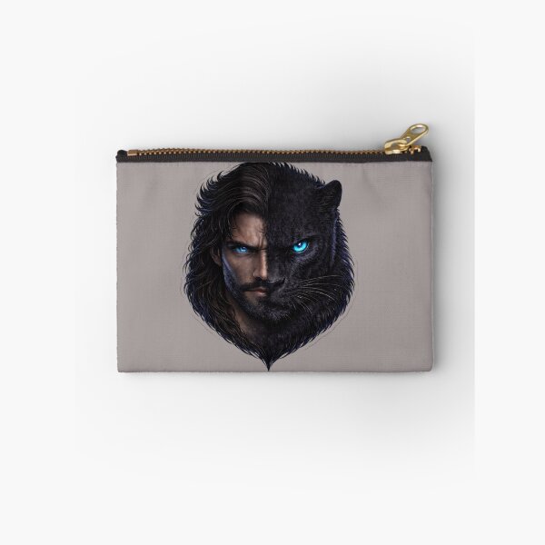 Item preview, Half Man Half Panther Face – Dark Streetwear Hybrid Sticker designed and sold by KrishAuraa.